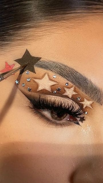 rhinestone eye makeup 