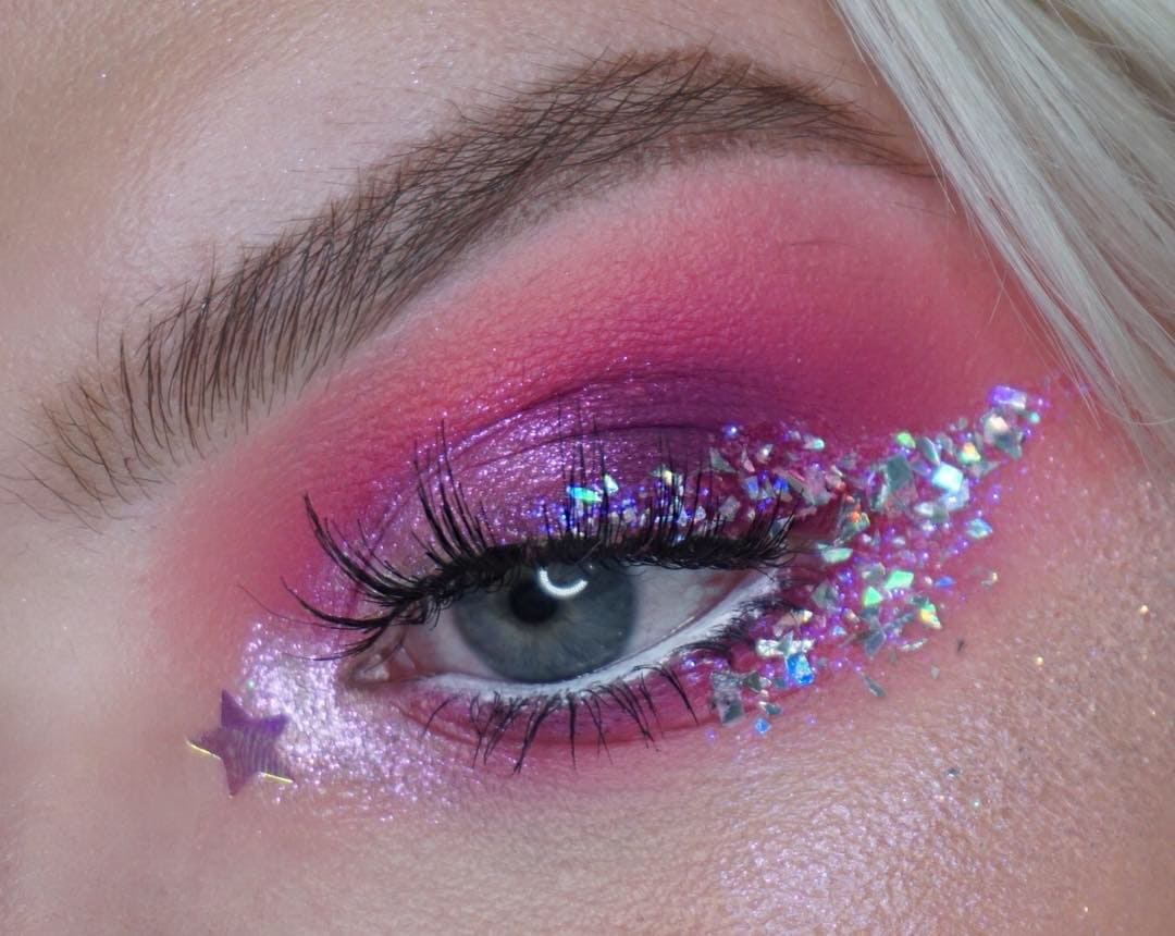 rhinestone eye makeup 