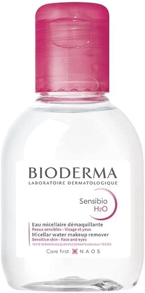 A view of the bioderma sensibio micellar water to remove makeup